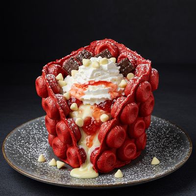 Red Velvet Bubble Waffle